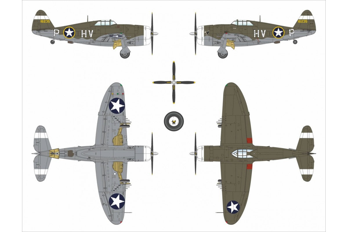 300 - Dora Wings - 48055 - Republic P-47C-2 Thunderbolt - paint schemes