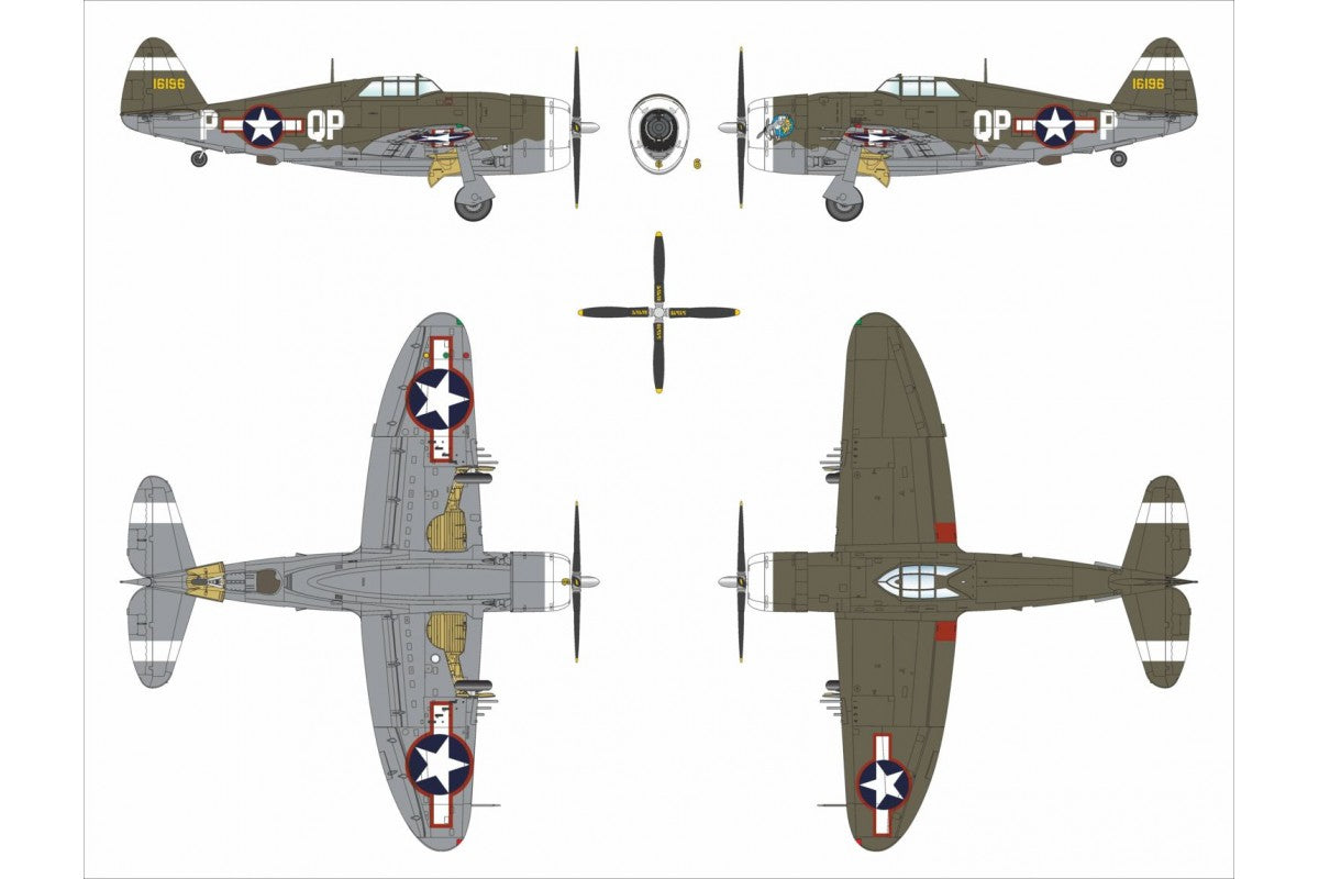302 - Dora Wings - 48055 - Republic P-47C-2 Thunderbolt - paint schemes
