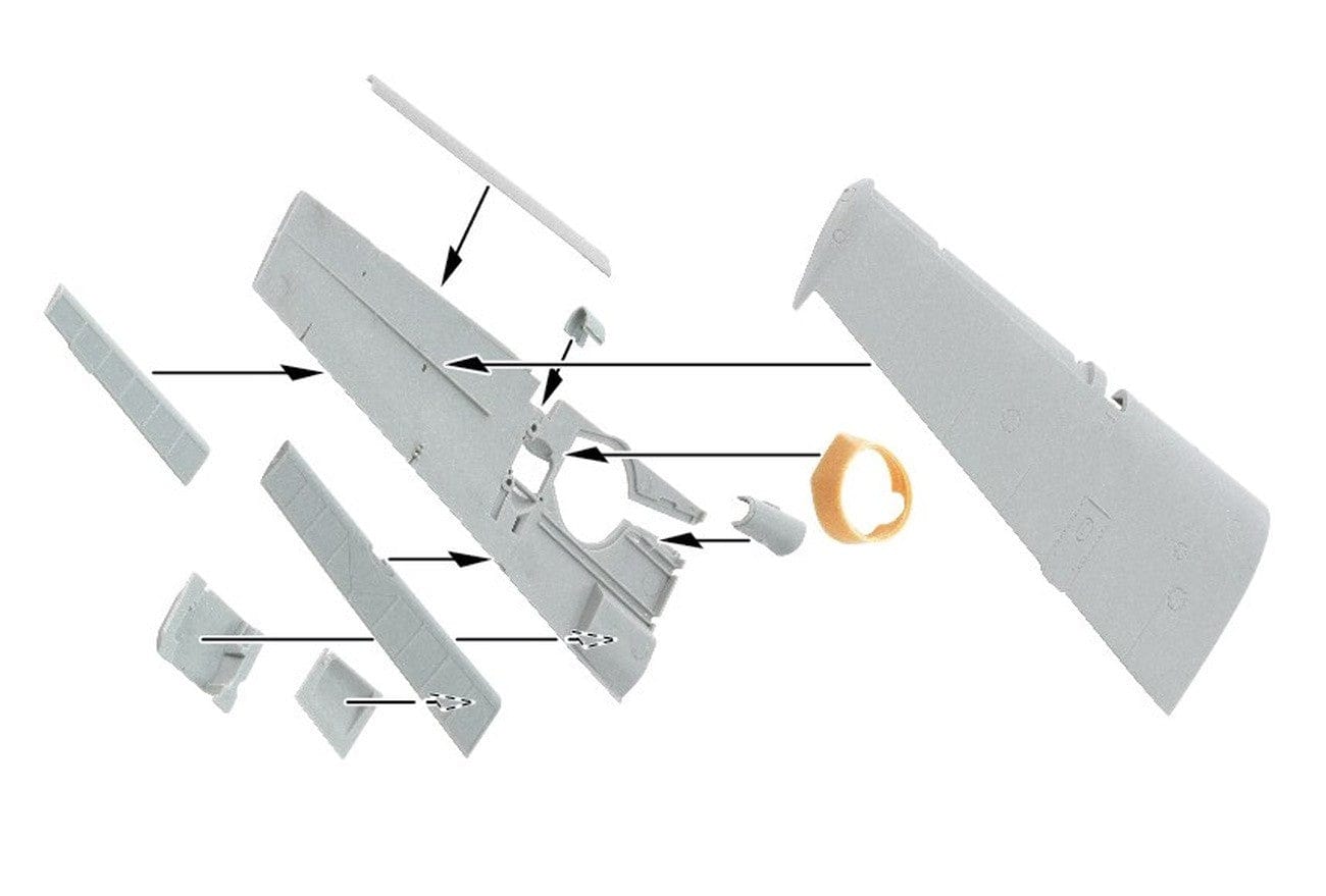 608 - Dragon - 5550 - Messerschmitt Bf 109 E-4 - unpainted model