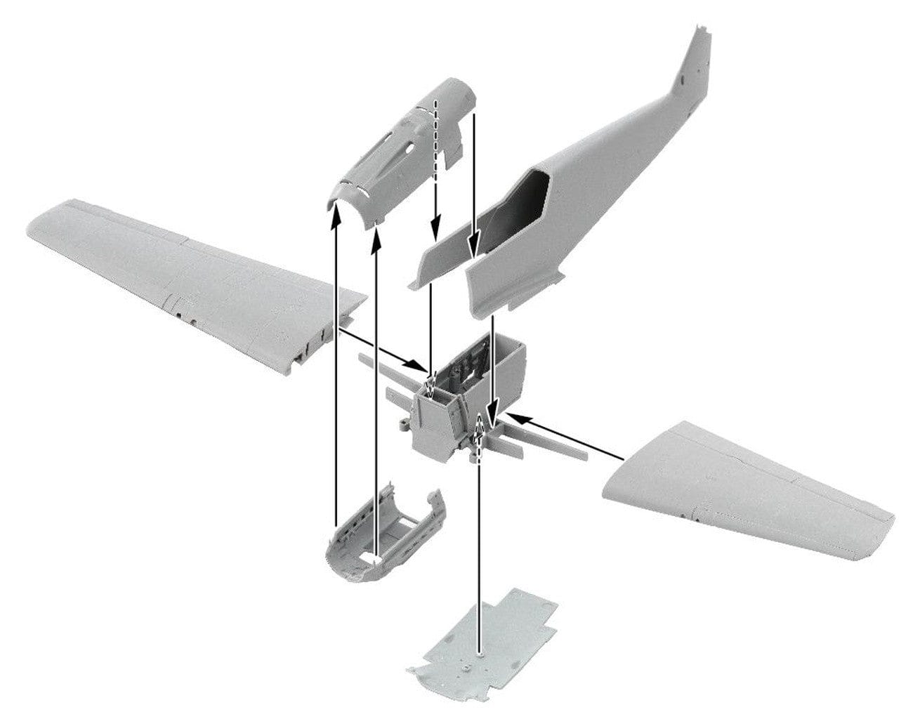 610 - Dragon - 5550 - Messerschmitt Bf 109 E-4 - unpainted model