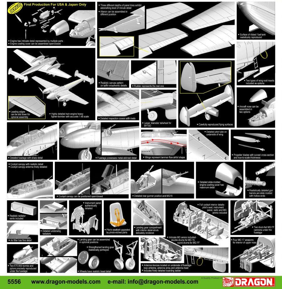 011 - Dragon - 5556 - Messerschmitt Bf 110 D-1/R1 Dackelbauch - secondary image