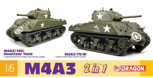 010 - Dragon - 75055 - M4A3(105) /  M4A3(75)W Sherman [2 in 1] - primary image