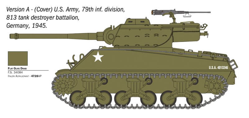 Italeri - 96538 - 90mm GMC M36B1 - paint schemes
