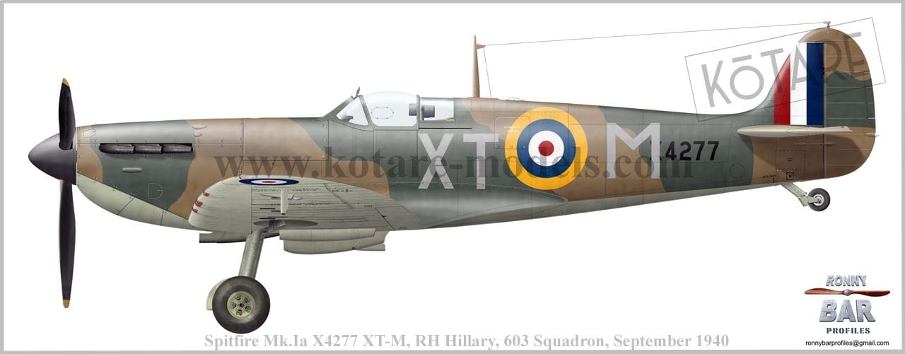 Kotare - 32005 - Supermarine Spitfire Mk Ia (late) - paint schemes