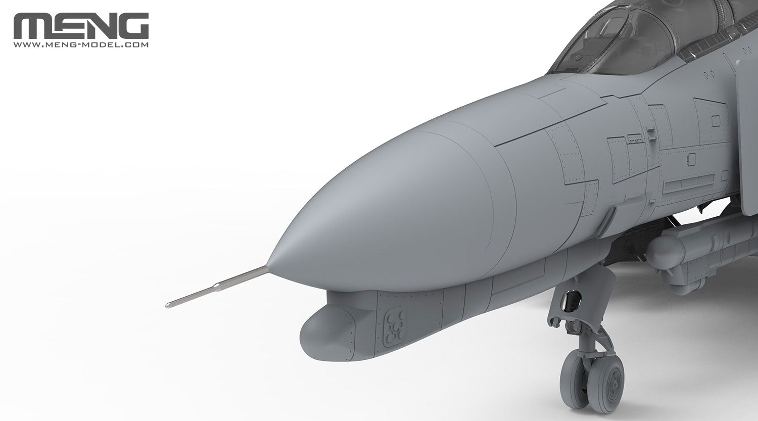 digital model - The nose antenna is accurately represented. This kit includes a metal pitot tube.