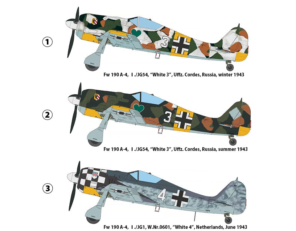 300 - Zoukei-Mura - SWS22 - Focke-Wulf Fw 190 A-4 - paint schemes