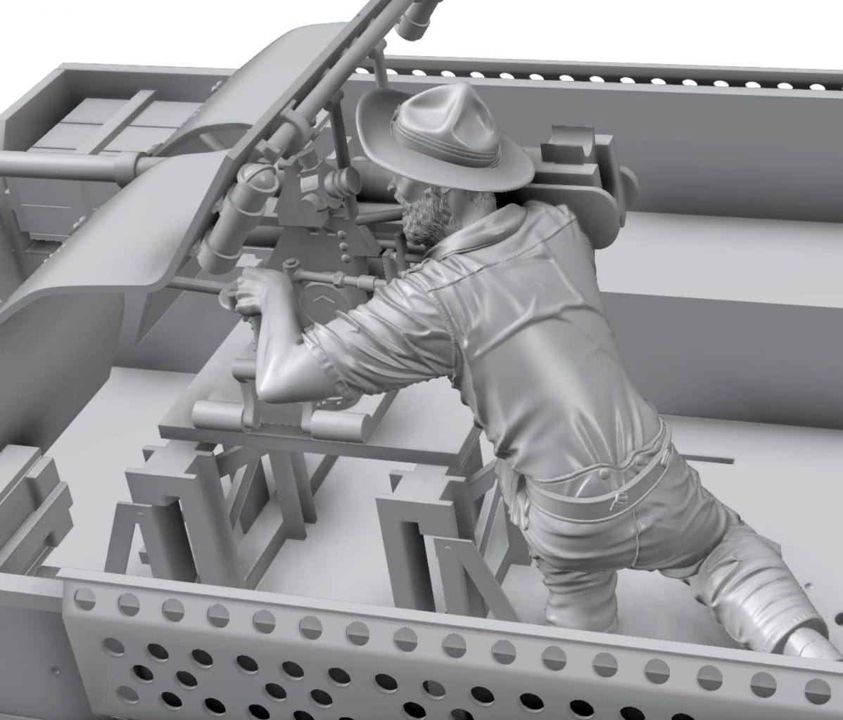 504 - Thunder Model - TM35312 - LRDG Ford F30 Gun Truck with OQF 37mm Mk I - digital model