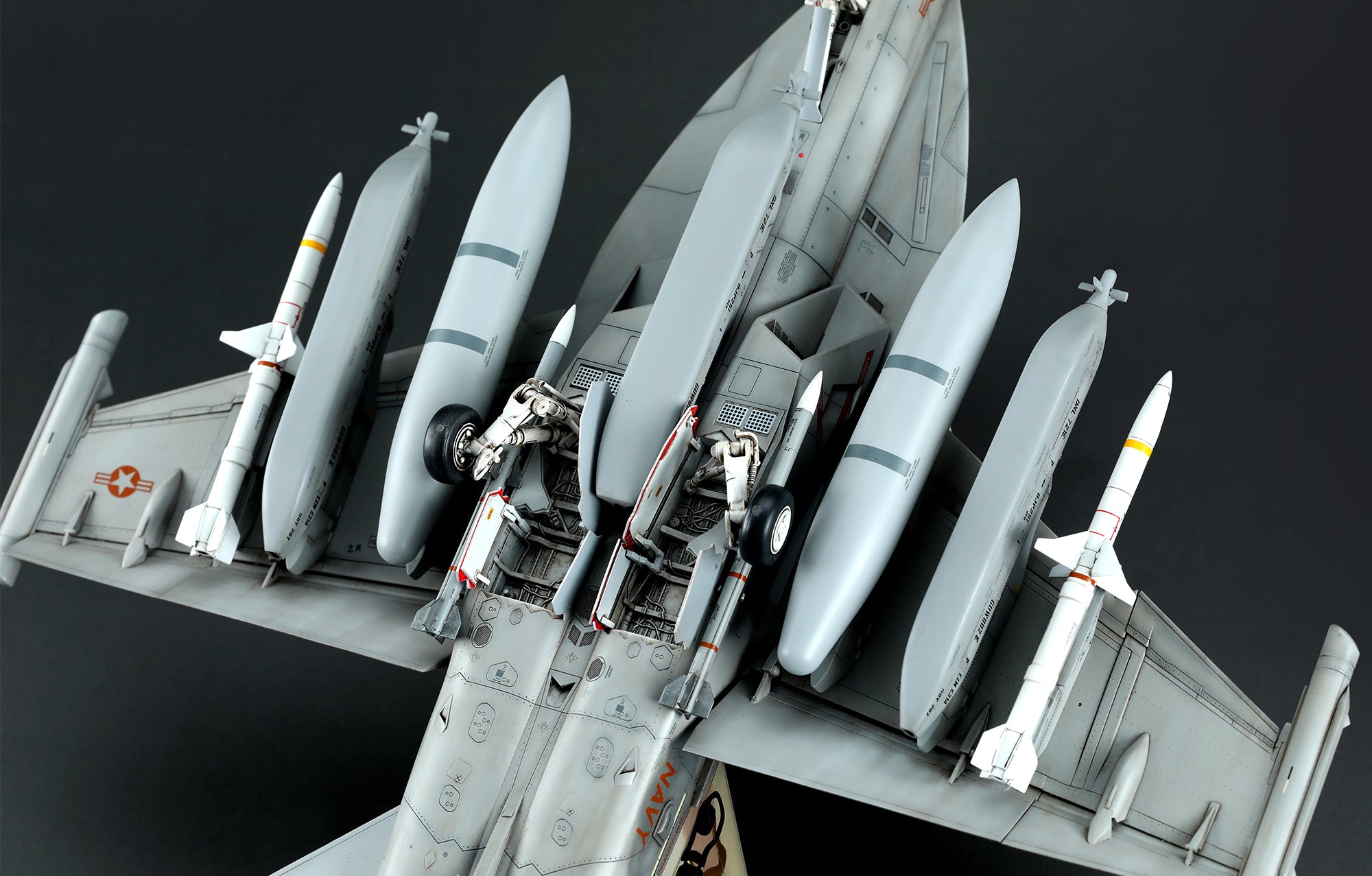 painted model - The numerous weapons, stores and electronic warfare equipment make the E/A-18G a war machine.