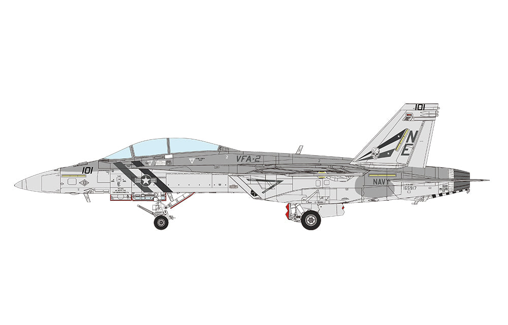 paint schemes - Aircraft piloted by CDR Guimond and weapon system officer CDR Eden, VFA-2 ‘Bounty Hunters‘ Strike Fighter Squardron, Carrier Air Wing 2, USS Abraham Lincoln, 2007