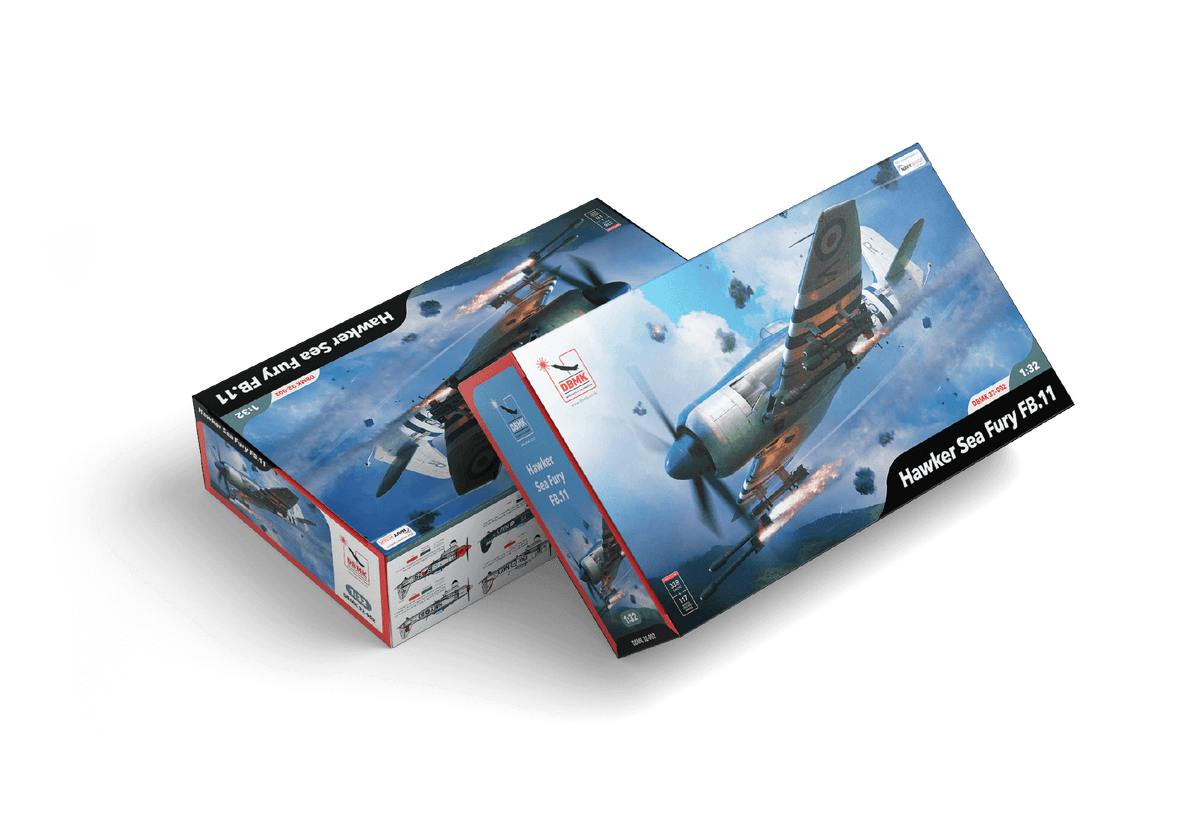 100 - DBMK - 32002 - Hawker Sea Fury FB.11 - box front right angle