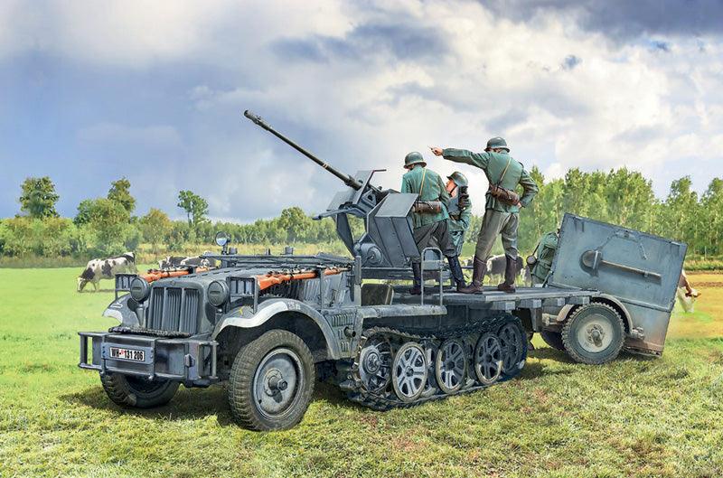 Sd.Kfz. 1/4 avec 2cm FlaK 30 et son équipage