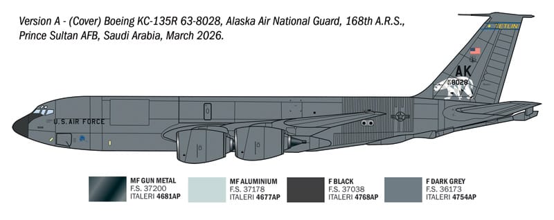 Italeri - 91281 - Boeing KC-135R Stratotanker - paint schemes
