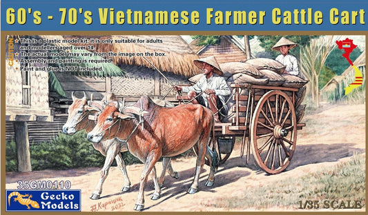 010 - Vietnamese Farmer and Cattle Cart - primary image
