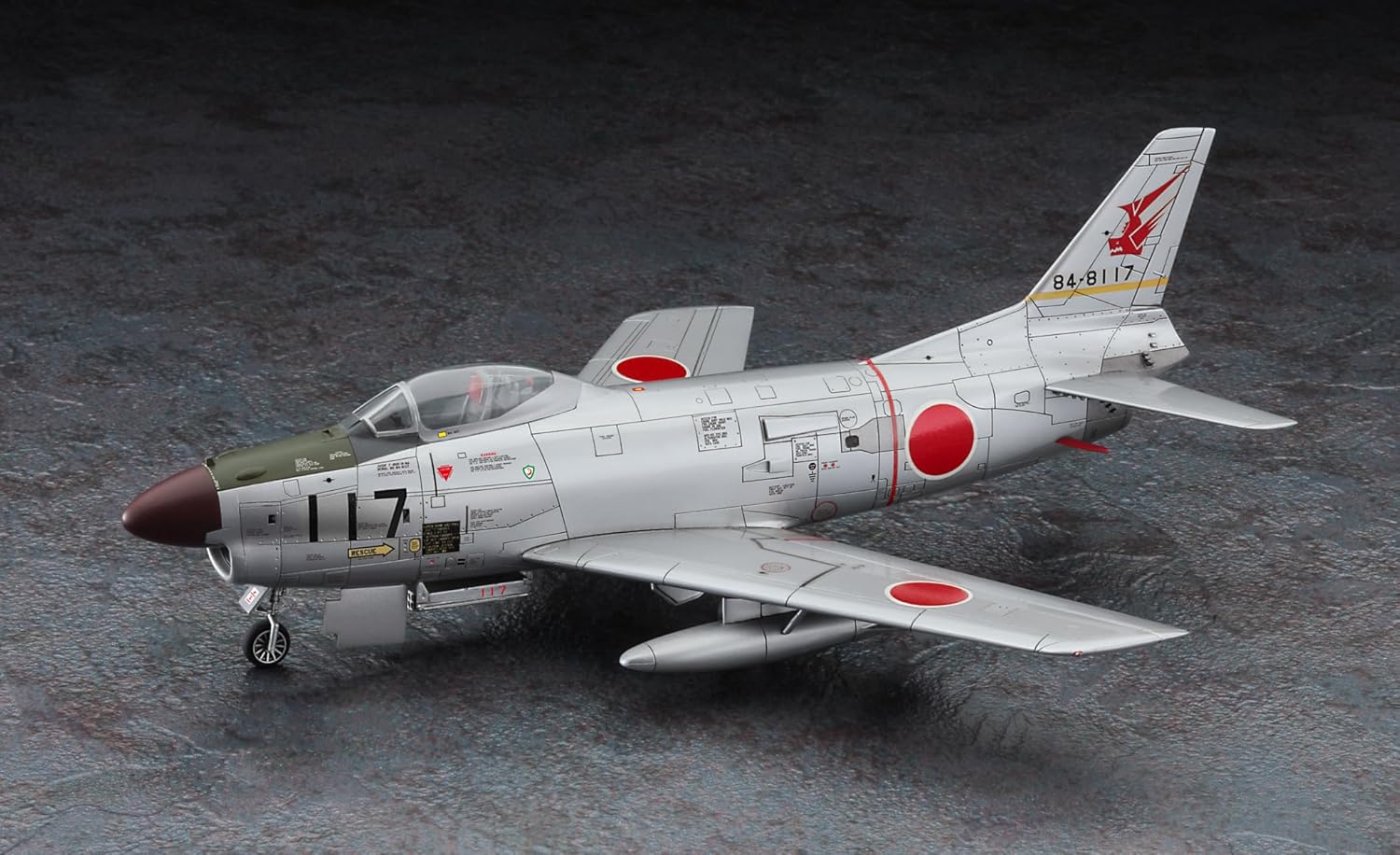 Hasegawa - E49 - North American F-86D Sabre Dog - painted model