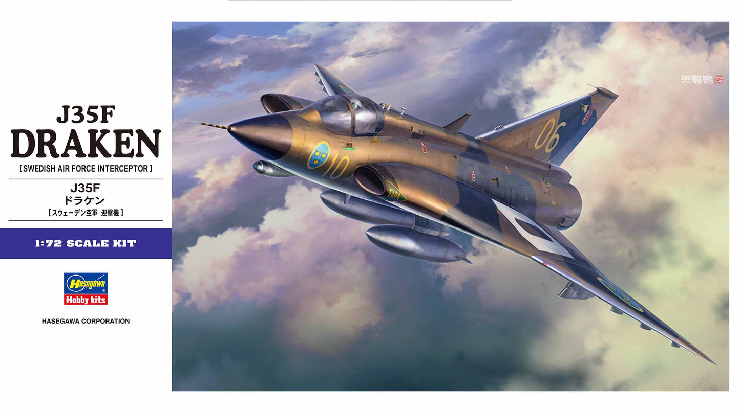 010 - Hasegawa - E48 - Saab J 35F-1/F-2 Draken - primary image