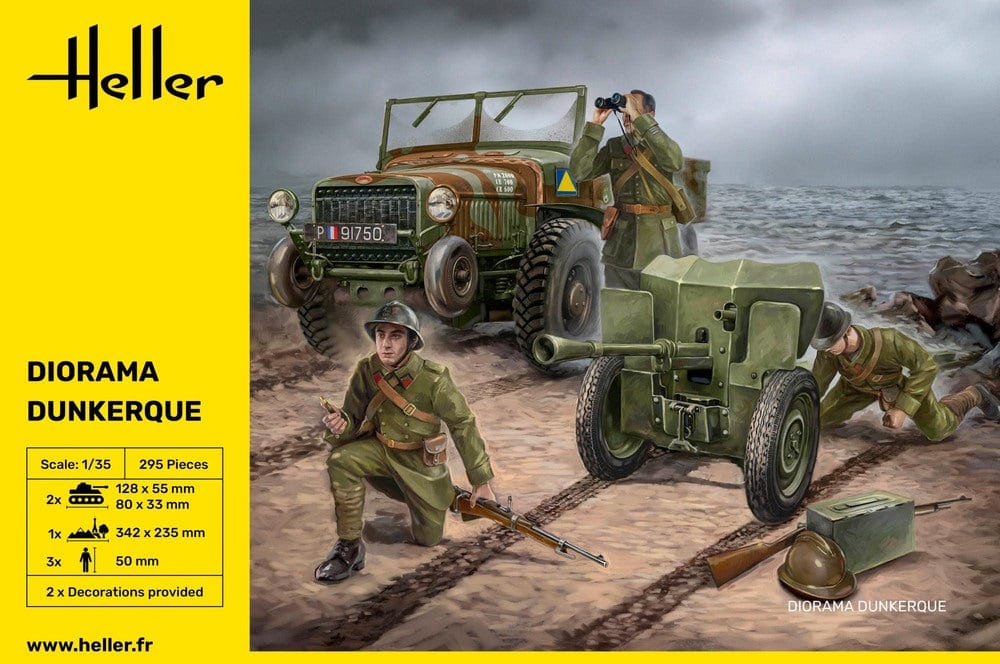 010 - Dunkirk Diorama - Laffly V15T with 25mm SA mle 1934 [diorama set] - primary image