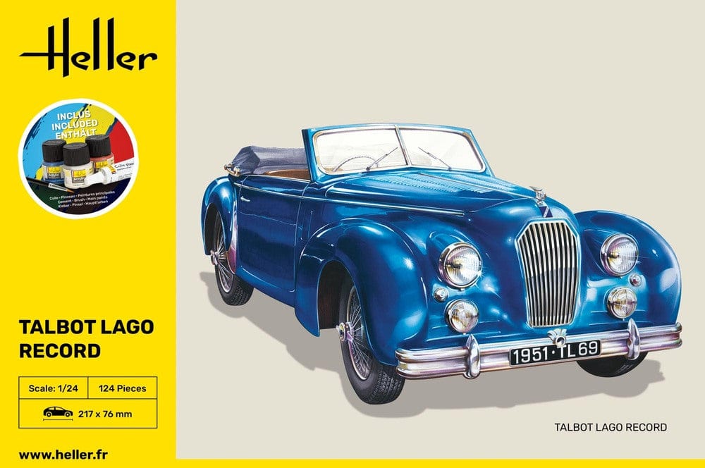 Heller 1/24 scale Talbot Lago-Record Type T26 Cabriolet [starter set ...