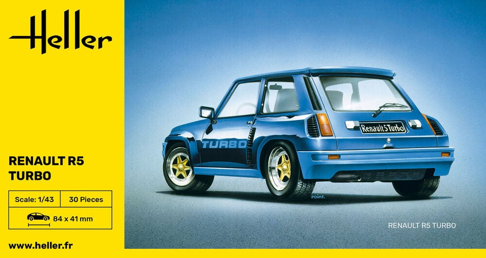 Heller 80150 Maquette Voiture Renault R5 Turbo Échelle 1/43 - Modèle Réduit Détailé