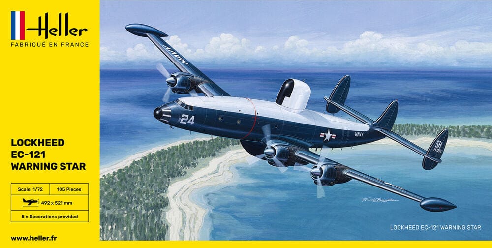Heller 1/72 scale Lockheed L-749 Constellation airliner aircraft ...