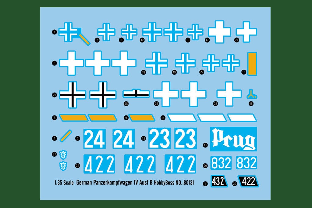 400 -  -  - Pz.Kpfw. IV Ausf. B - decal sheet