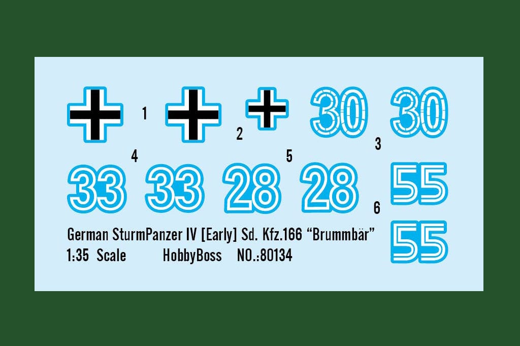 400 -  -  - Sturmpanzer IV Brummbär (early) - decal sheet
