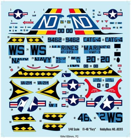 400 - HobbyBoss - 80313 - North American FJ-4B Fury - decals