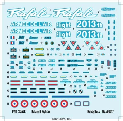 400 - HobbyBoss - 80317 - Dassault Rafale B - decals