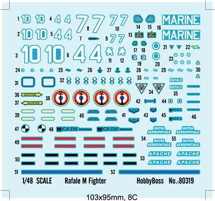 400 - HobbyBoss - 80319 - Dassault Rafale M - decals