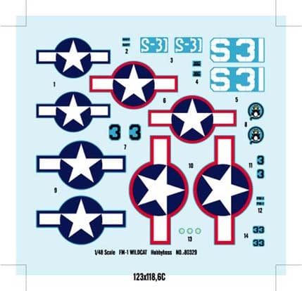 400 - HobbyBoss - 80329 - General Motors FM-1 Wildcat - decals