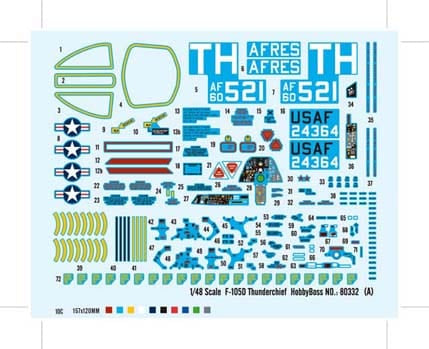 400 - HobbyBoss - 80332 - Republic F-105D Thunderchief - decals