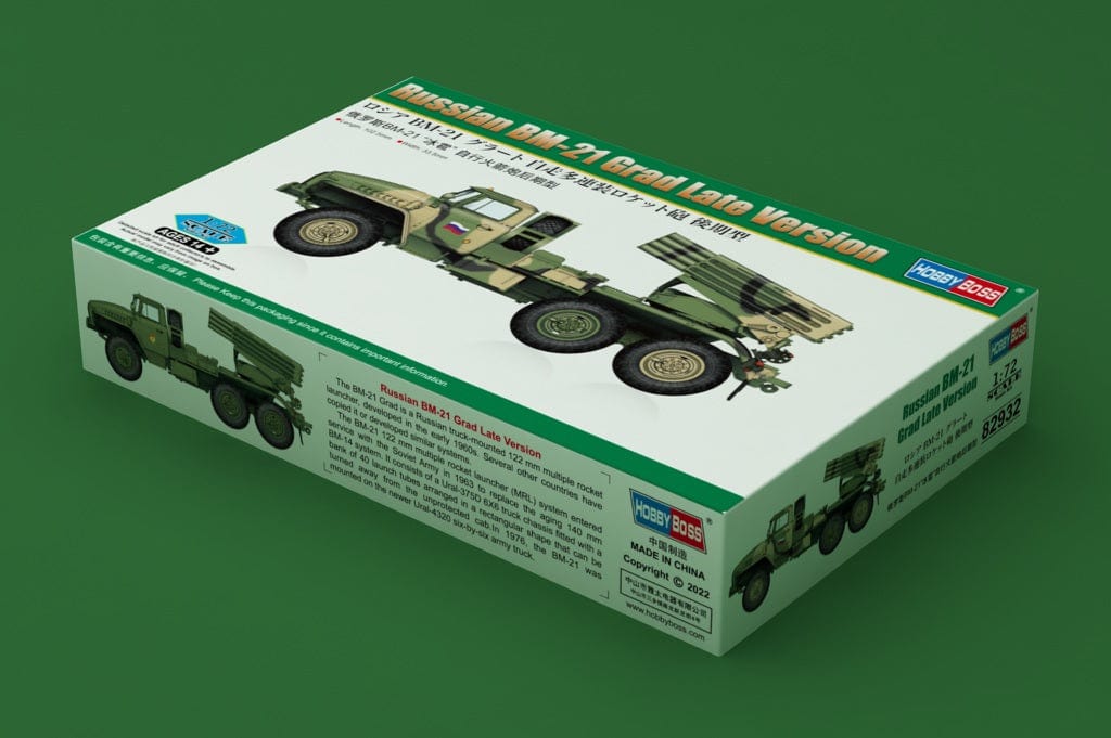 010 - HobbyBoss - 82932 - BM-21-1 Grad on Ural-4320 (late) - primary image
