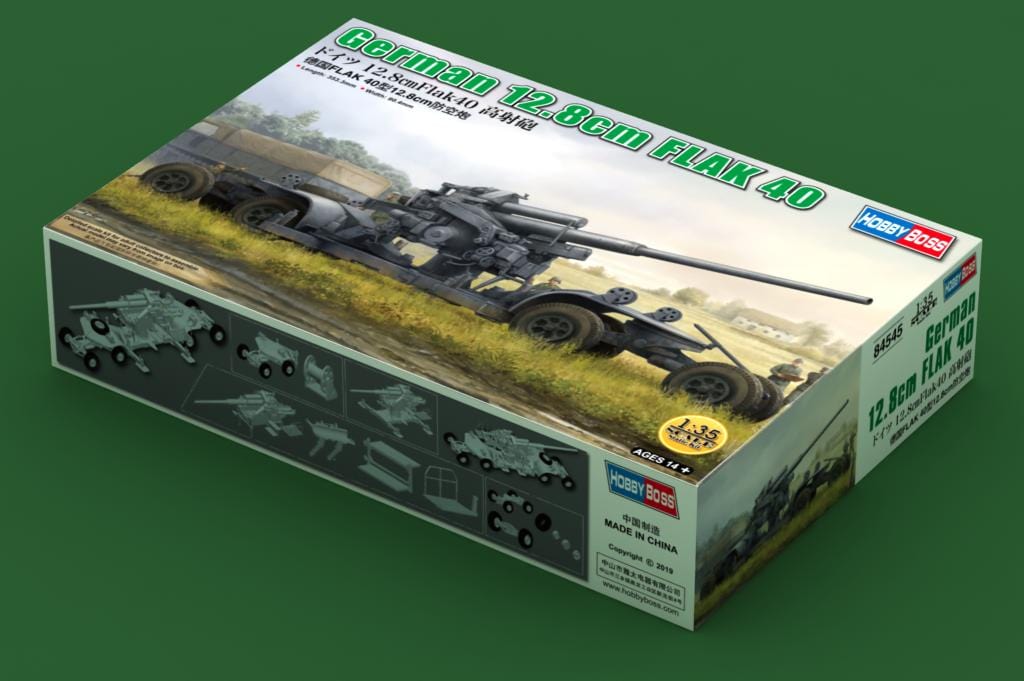 010 - HobbyBoss - 84545 - 12.8cm FlaK 40 on Sd.Ah. 220 - primary image