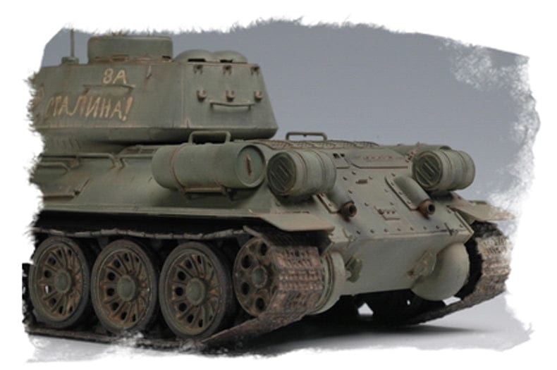 705 - HobbyBoss - 84807 - T-34-85 obr. 1944 Flattened Turret - painted model