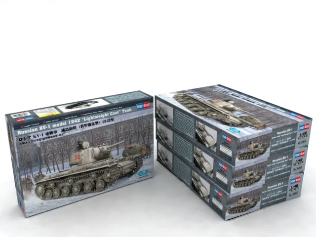100 - HobbyBoss - 84814 - KV-1 obr. 1942 Light Turret - box front left angle