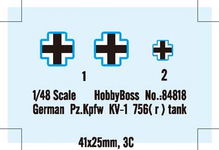 400 - HobbyBoss - 84818 - Pz.Kpfw. KW-I 756(r) - decals