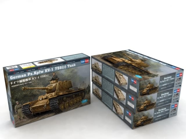 100 - HobbyBoss - 84818 - Pz.Kpfw. KW-I 756(r) - box front left angle