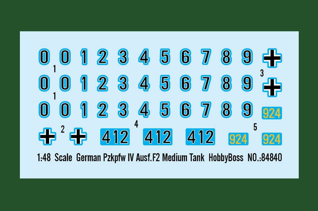 400 - HobbyBoss - 84840 - Pz.Kpfw. IV Ausf. F2 - decals