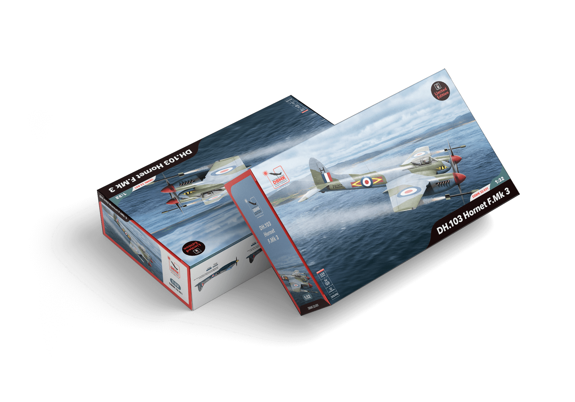 DBMK - 32001 - de Havilland Hornet F.3 - box front right angle