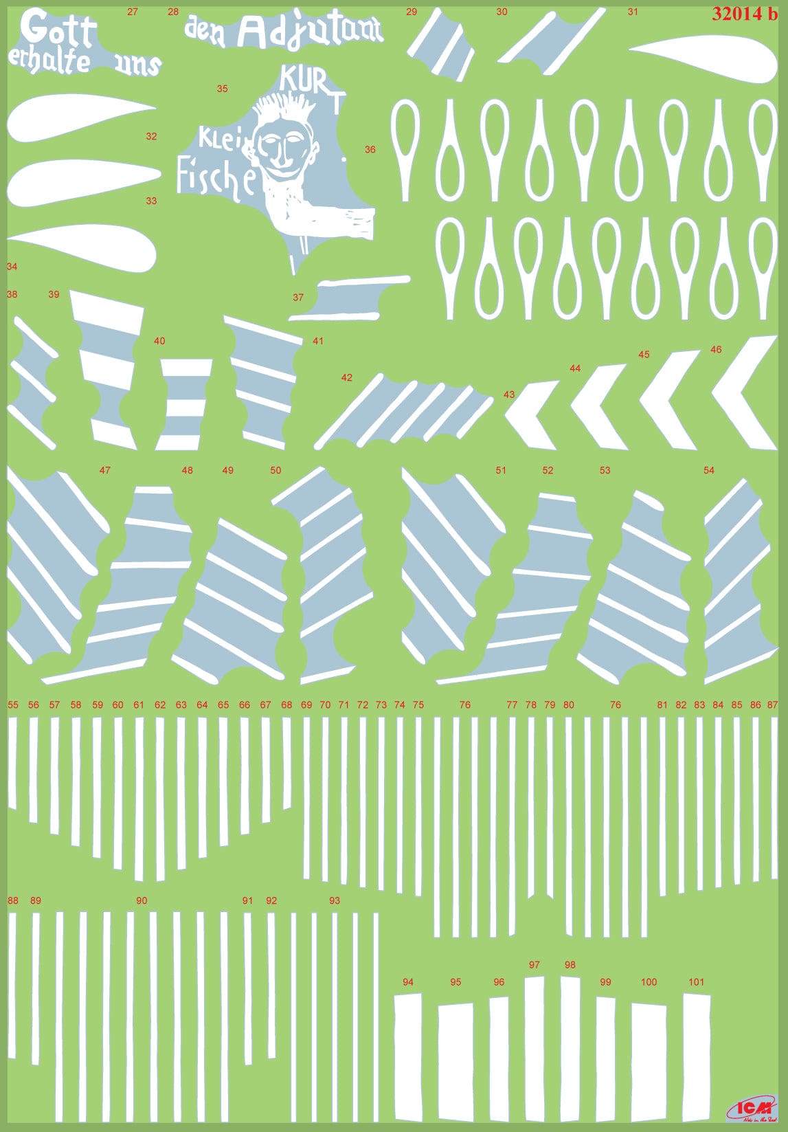 ICM - 32014 - Henschel Hs 123 A-1 - decals