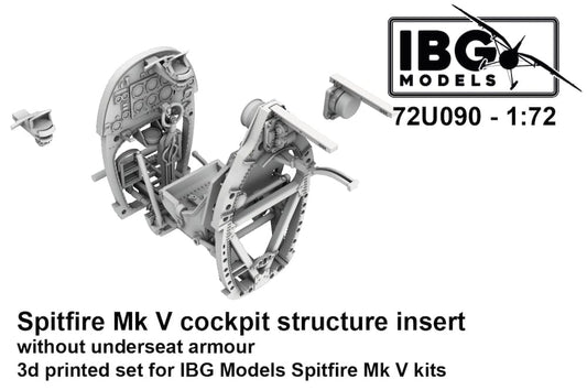 010 - IBG - 72U090 - Supermarine Spitfire Mk V (without armour) Cockpit Structure Insert - primary image