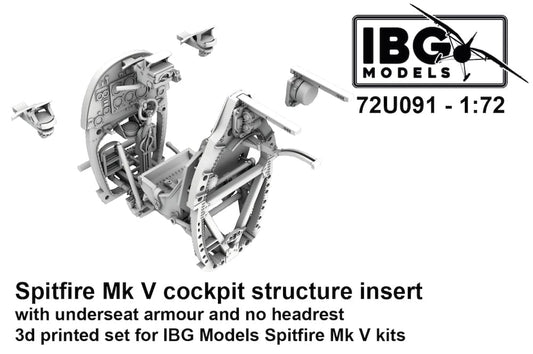 010 - IBG - 72U091 - Supermarine Spitfire Mk V (with armour) Cockpit Structure Insert - primary image