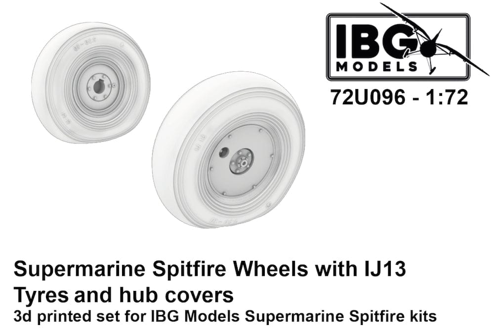 010 - IBG - 72U096 - Supermarine Spitfire Wheels with IJ13 Tyres and Hub Covers - primary image