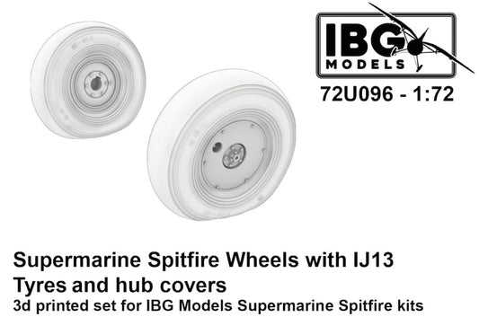 010 - IBG - 72U096 - Supermarine Spitfire Wheels with IJ13 Tyres and Hub Covers - primary image
