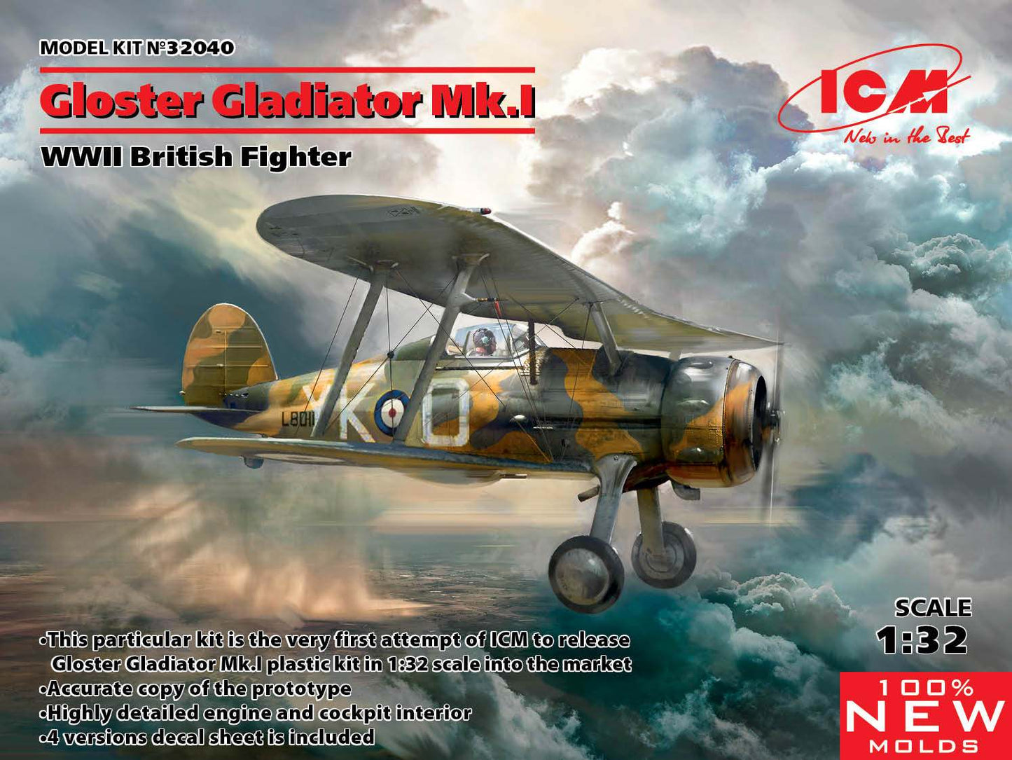 010 - ICM - 32040 - Gloster Gladiator Mk I - primary image