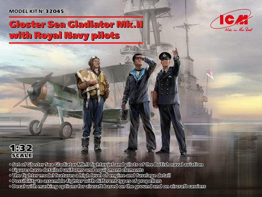 010 - ICM - 32045 - Gloster Sea Gladiator Mk II with British Pilots - primary image