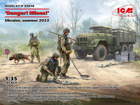 010 - ICM - 35018 - ZiL-131 ‘Danger! Mines!’ (Ukraine Summer 2022) - primary image