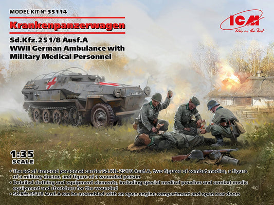 010 - ICM - 35114 - Sd.Kfz. 251/8 I Ausf. A with Crew - primary image