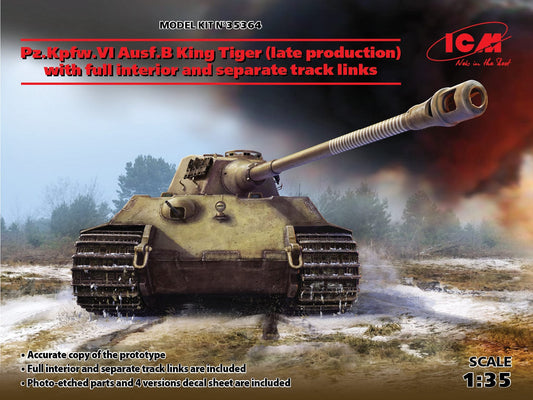 010 - ICM - 35364 - Pz.Kpfw. VI Tiger II Ausf. B Königstiger (late) with Interior - primary image