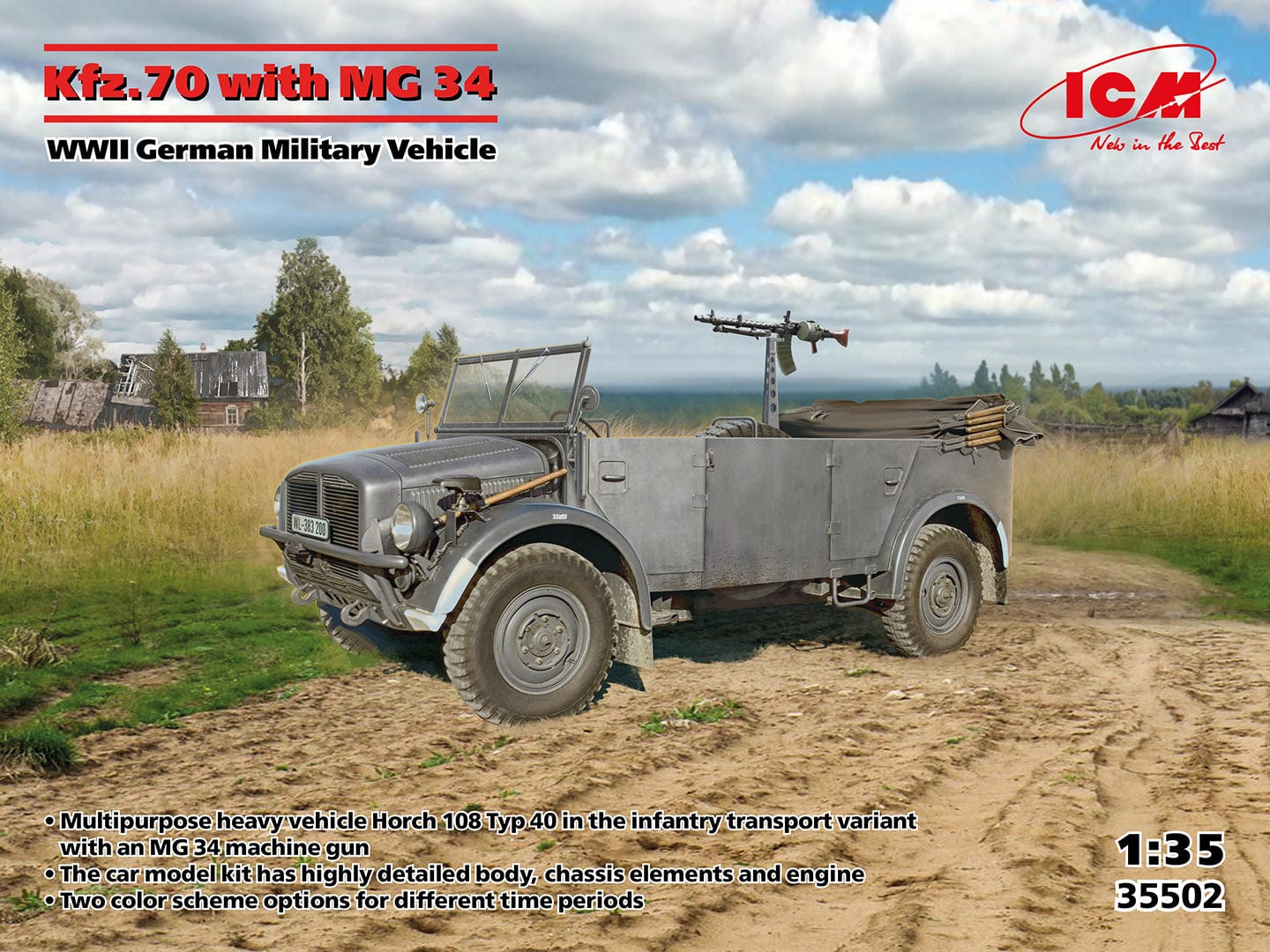 010 - ICM - 35502 - Horch 108 Typ 40 Kfz. 70 with MG 34 - primary image