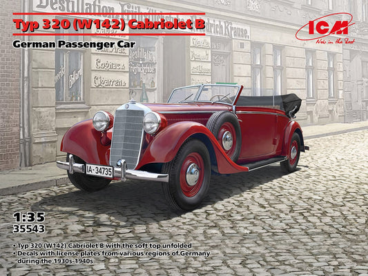 010 - ICM - 35543 - Mercedes-Benz W142 Typ 320 Cabriolet B with Officers - primary image